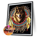 5D Diamond Painting Kit DIY Dreamcatcher Wolf Full Square Drill Home Decorations