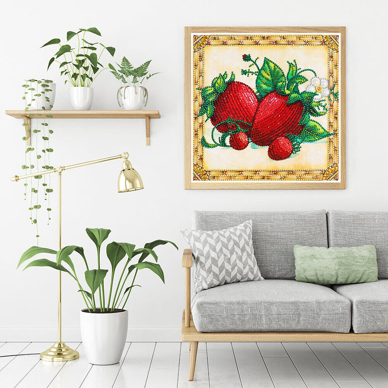 5D Diamond Painting Kit Strawberry Partial Special Shape Drill DIY Picture
