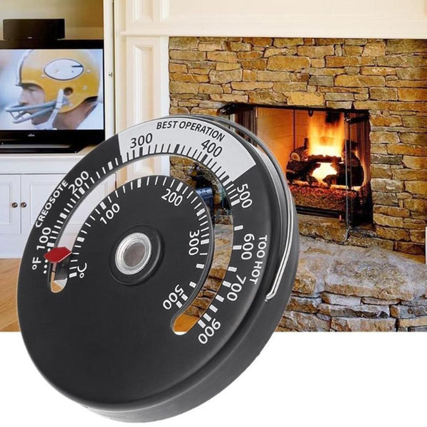 Magnetic Woodstove Pipe Thermometer Fireplace Flue 2021 Z0Q Heat H HOT C1J7