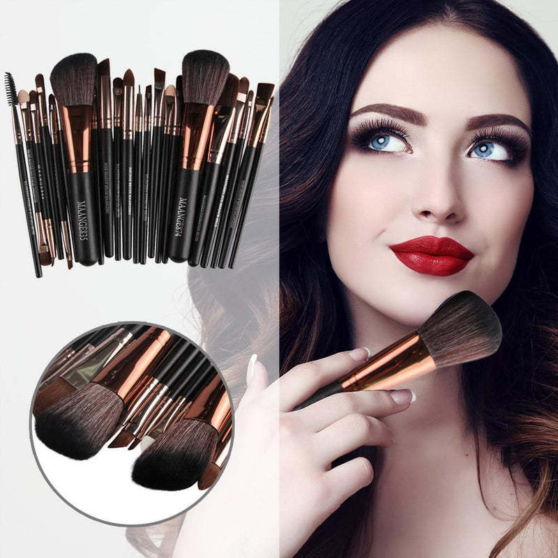 22pcs Makeup Brushes Set Cosmetic Foundation Blush Eye Shadow Lip Blend Bru