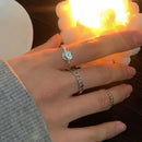 Adjustable Lovely Knuckle Ring Lucky Cat Open Ring Chinese Characters