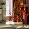 Christmas Tree Gift Printed Shower Curtain Waterproof Hook Hanging Bath Cover