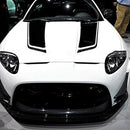 2pcs Racing Sports Vinyl Car Hood Decals Bonnet Decoration Stickers (Black)