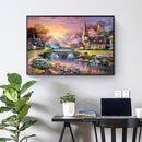 DIY Full Drill Square Diamond Painting Village Bridge Mosaic Kit (FC011)