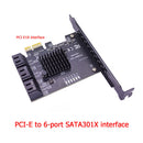 6 Port SATA III PCIe Card 6Gbps SATA 3.0 to PCI Express 1X Adapter with Bracket