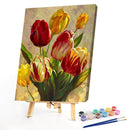Canvas Paint By Numbers Tulips Flower Oil Hand Painted Drawing Kit Home Decor