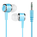 Universal In-Ear Earbuds Headsets Music Earphones 3.5mm Headphone (Blue) Newly