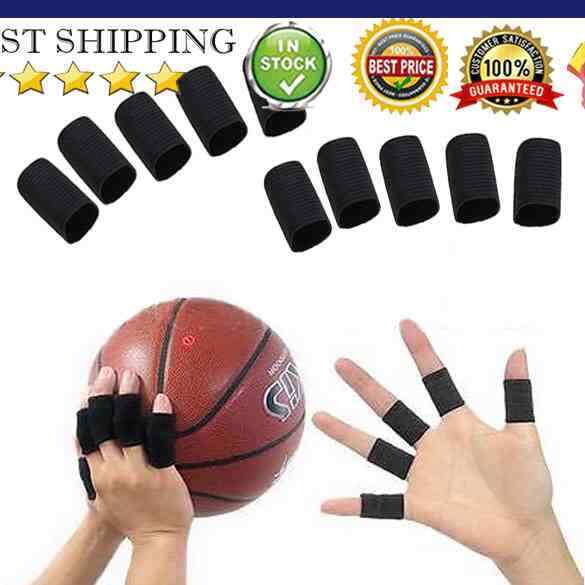 10PCS Stretchy Finger Sleeve Support Wrap Arthritis Guard Volleyball Sports