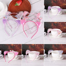 Shining Cartoon Hair Band Crown Transparent Hair Accessories Cat Ear Head Band