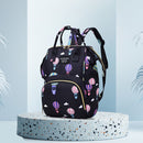 Fashion Women Printing Mummy Diaper Bag Nappy Large Handbag (Black Balloon)