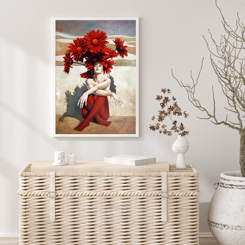 Flowers 40x50cm Oil Paint By Numbers Picture DIY Painting