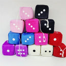 Auto Multicolor Plush Dices Car Hanging Pendant Velvet Dice Car Accessories