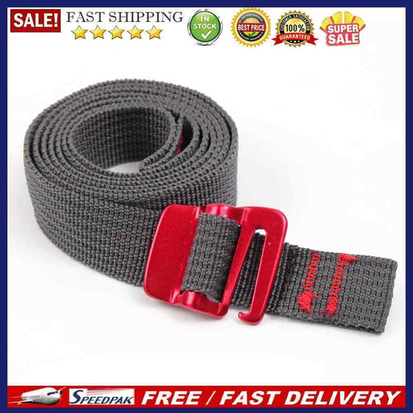 1.5m Cord Tape Nylon Rope with Quick Release Hook Hiking Climbing Tension Bel