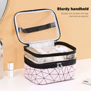 Double Layer Travel Makeup Bag Waterproof Portable Cosmetic Bag Case Organize