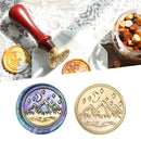 Wax Seal Stamp Retro Round Star Moon Sealing Wax Dedicated Copper Head (F) Newly