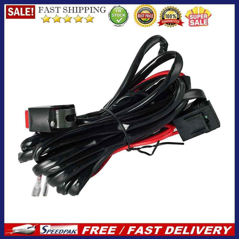 Motorbike Spotlight LED Light Wiring Harness Refit Switch Relay Wire Access