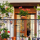 Window Sill Iron Hanging Flower Pot Rack Guardrail Balcony Planter Pot Stand