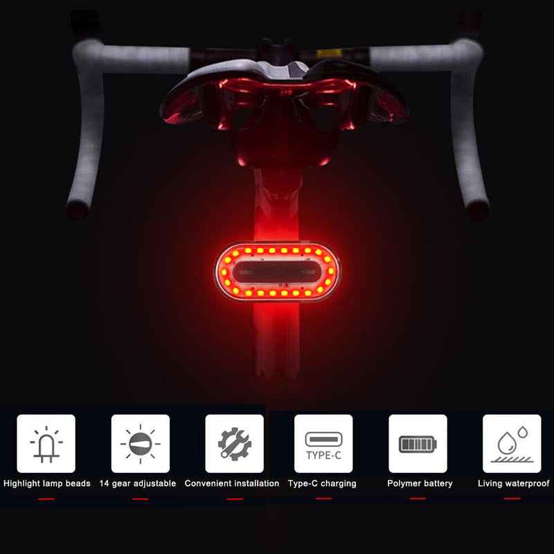 LED Bicycle Taillight Waterproof Cycling Bike Warning Rear Lights (Color) Newly