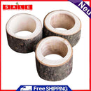 Christmas Patterned Wooden Napkin Rings, Rustic Wooden Napkins