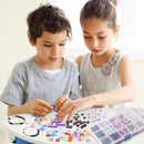 500pcs Mixed Square Alphabet Letter Beads and Round Beads Charms Acrylic Be