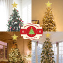 Christmas Tree Topper Star Ornaments with LED Fairy String Lights Xmas Decor