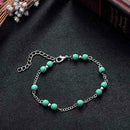 Imitation Turquoise Bead Anklet Mother's Day Gift R0E2