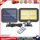 IP65 Solar Wall Light Remote Control Motion Sensor Outdoor Lamp (128LED) Newly
