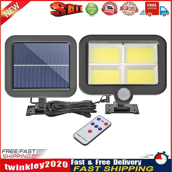 IP65 Solar Wall Light Remote Control Motion Sensor Outdoor Lamp (128LED) Newly