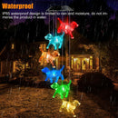 Yard Wind Chime Hummingbirds Patio Crystal Dog LED Solar Chime Discolored