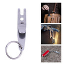 38*7*1mm 301 EDC Bag Suspension Stainless Steel Clip with Keychain Carabin