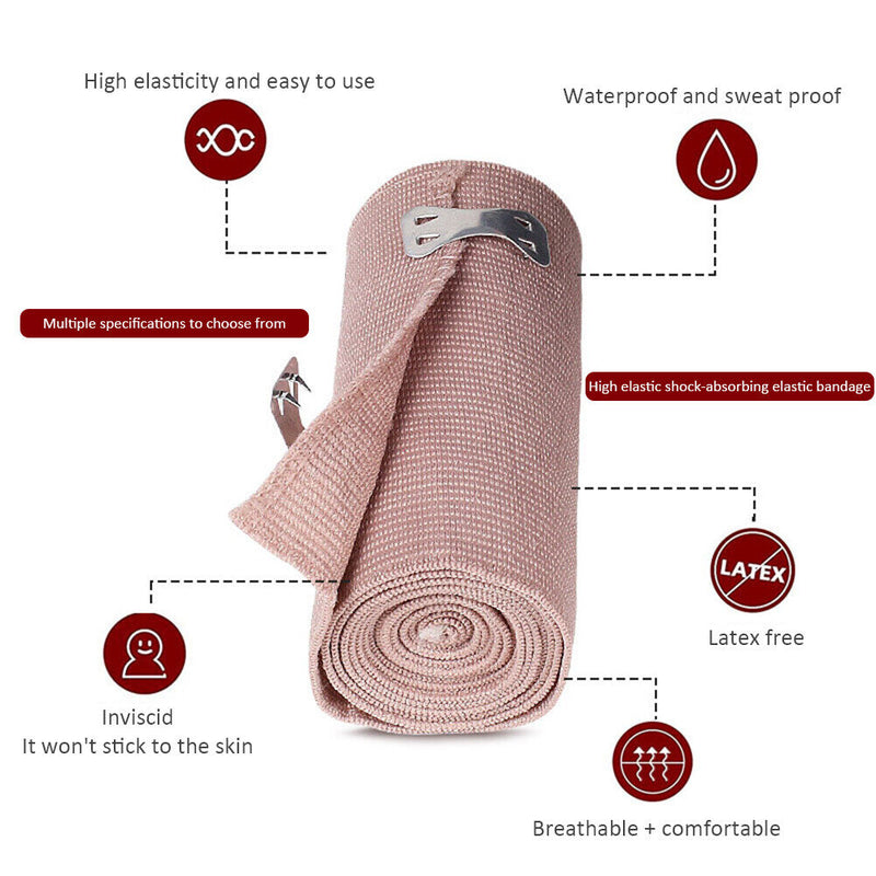 Sprain Treatment Elastic Bandage Roll Wound Dressing Sports First Aid Banda