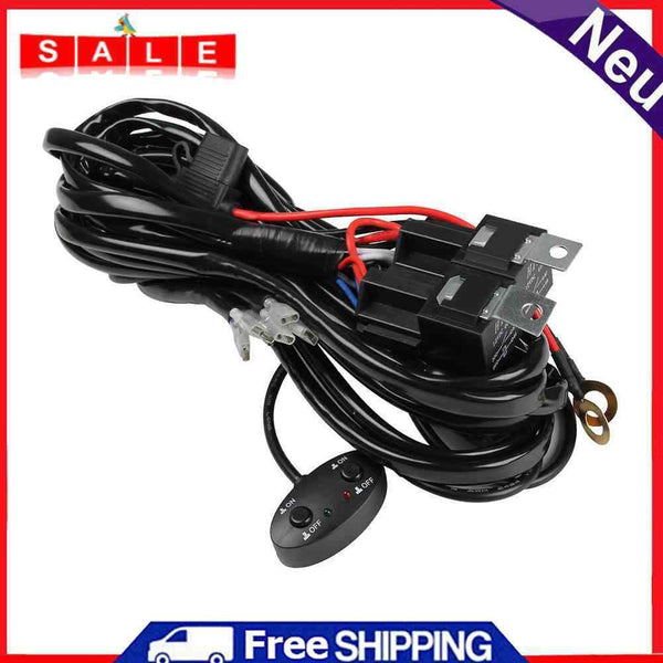 LED Spotlight Switch Wire Harness Motorcycle Off-road Car Driving Light Control