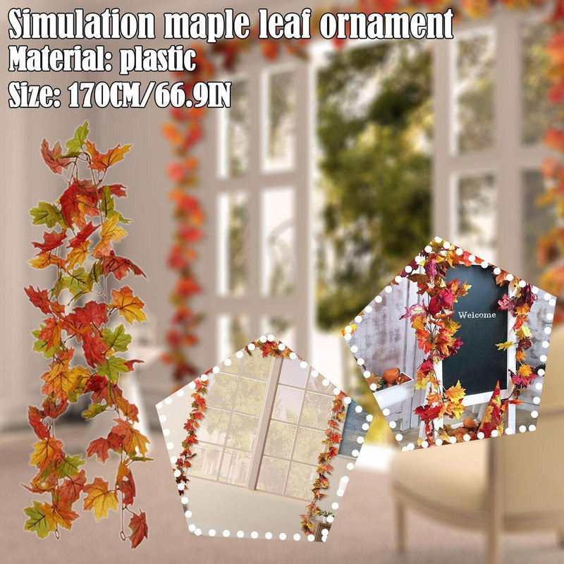 Herbst Ahornblatt Kürbis Beeren Kranz Halloween Thanksgiving Door Home Decor.