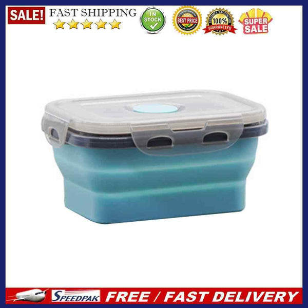 Silicone Lunch Box Folding Oven Bento Home Kitchen Dinnerware Food Container