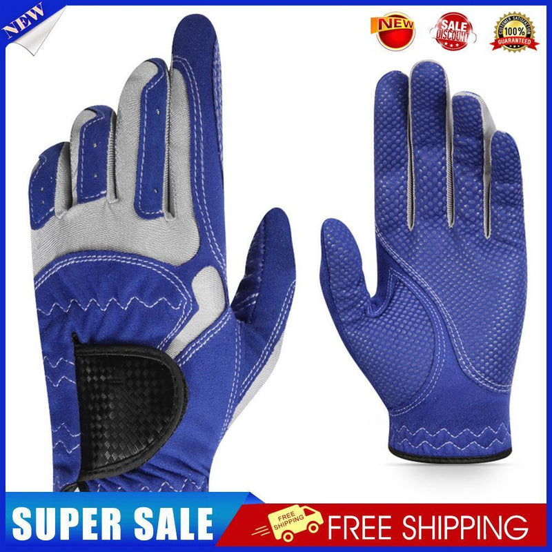 1pc Golf Gloves Anti-slip Left Hand Microfiber Glove for Men (Blue 22)