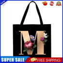Alphabet flowers Printed Shoulder Shopping Bag Casual Large Tote Handbag N