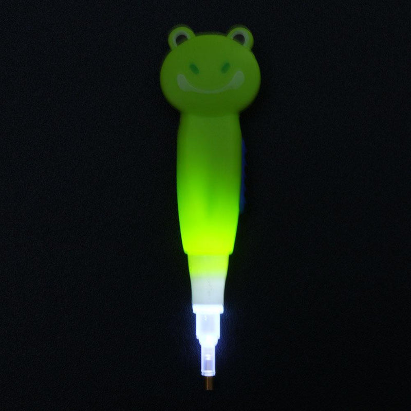5D DIY Diamond Painting Cross Stitch 1 Head Point Drill Pen with Light(Frog