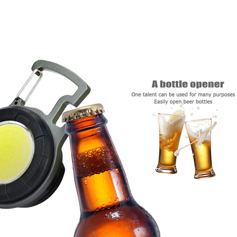 Mini Flashlight USB Rechargeable Portable LED Working Inspection Light Keychain