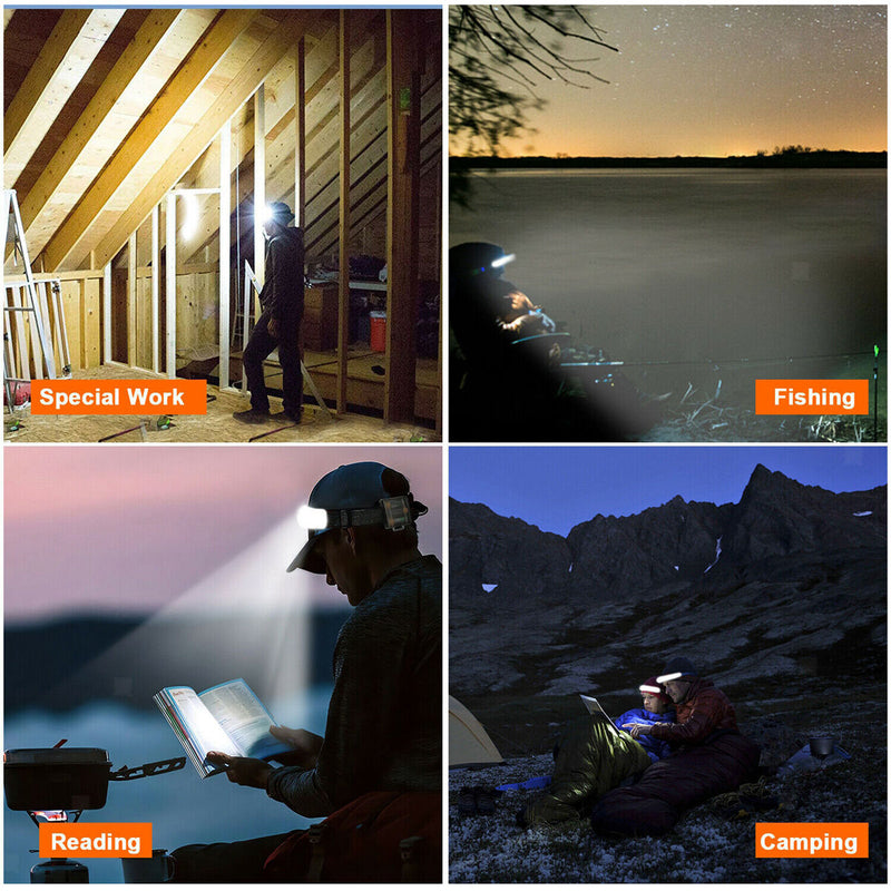 LED Stirnlampe wasserdicht für Nachtwanderungen Abenteuer Camping Laufen