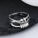 To My Daughter Fidget Ring Anti Anxiety Ring with Beads Spinner For Girls`