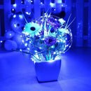 Solar String Lights Waterproof Copper Wire Fairy Lamp (Blue White 100LED) Newly