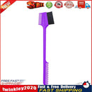 Double Sided Edge Brush with Comb Eyelashes Eyebrow Makeup Brush (Purple) Newly