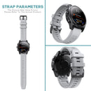 22mm Silicone Strap for Garmin Fenix 7/6/6 Pro/5/5 Plus Watch Band (Grey) Newly