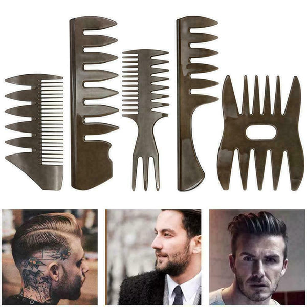 5PCS Slick-back Quiff Grooming Pro Comb AU FAST SHIPPING I0Y8 M0B0