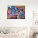 Oil Paint By Numbers Picture DIY Painting Colorful Whale Acrylic Paint Decor