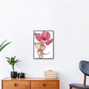 2 Strands Mouse with Flowers Partial Embroidery Stamped Cross Stitch Home Decor