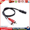 3.5mm Female Stereo to 2-RCA Male Plug Aux Audio Converter Adapter Cable Newly