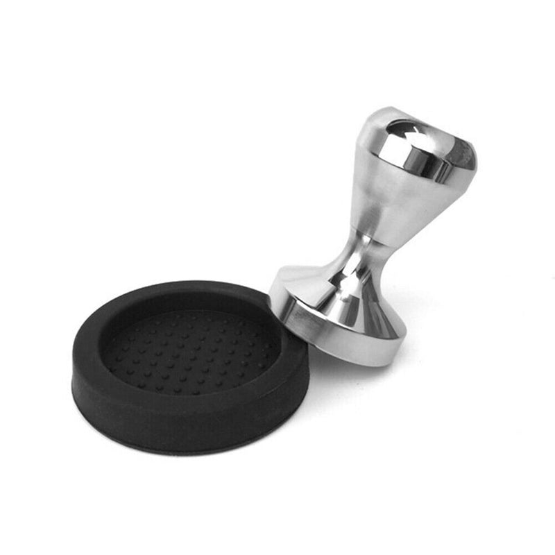 Non-slip Coffee Tamper Pad Silicone Coffee Powder Hammer Press Mat (Black) Newly