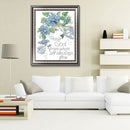 Partial Cross Stitch 11CT Counted Letter Flower Embroidery DIY Needlework