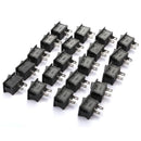 200pcs On/Off Rocker Switch Switches for Cars Motors Water Dispensers Black